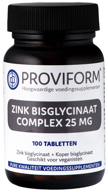 Proviform Proviform Zink bisglycinaat 25mg complex (100 tab)