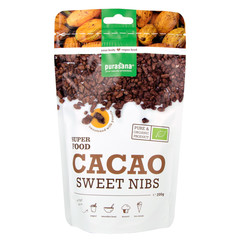 Purasana Cacao nibs gezoet panela/eclats feves sucres bio (200 gr)