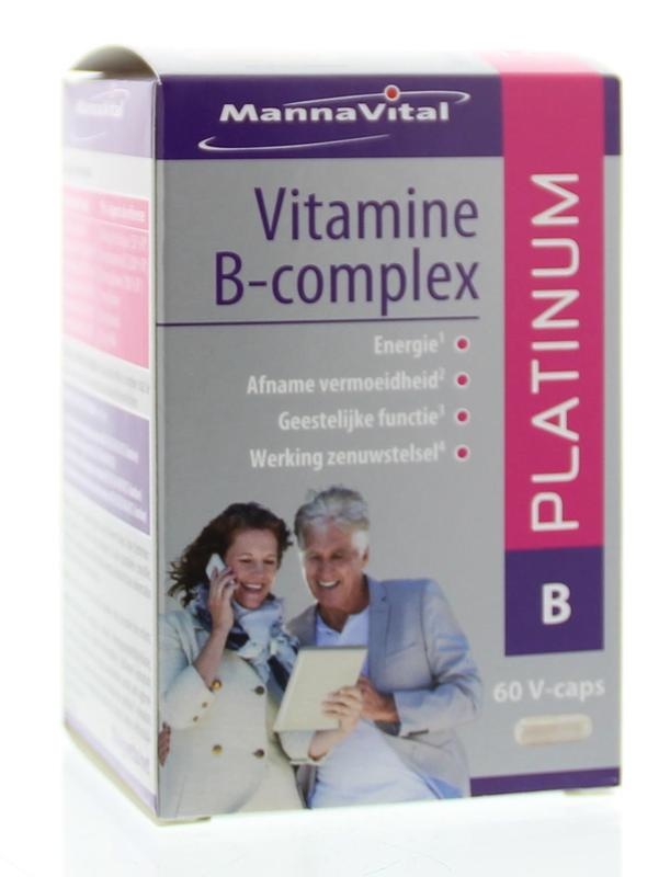 Mannavital Mannavital Vitamine B complex platinum (60 vega caps)