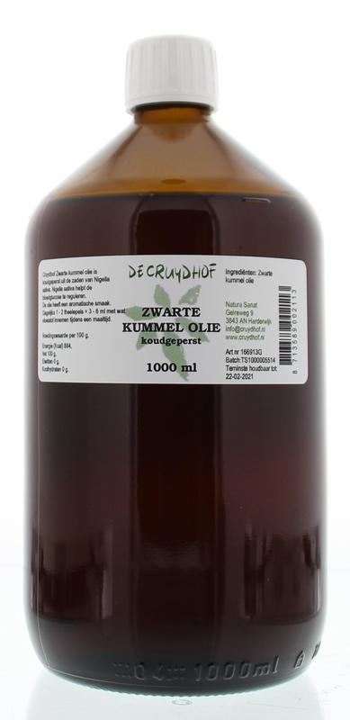 Cruydhof Cruydhof Zwarte kummel olie koudgeperst (1 ltr)