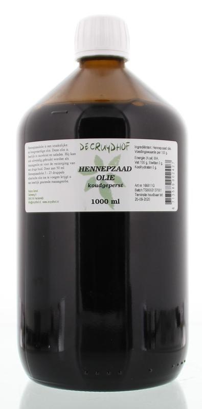 Cruydhof Cruydhof Hennepzaadolie koudgeperst (1 ltr)