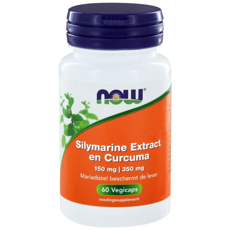 NOW Silymarine extract 150 mg en curcuma 350 mg (60 vcaps) NOW Silymarine extract 150 mg en curcuma 350 mg (60 vcaps)