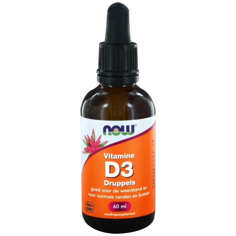 Now NOW Vitamine D3 druppels 400IE (60 ml)