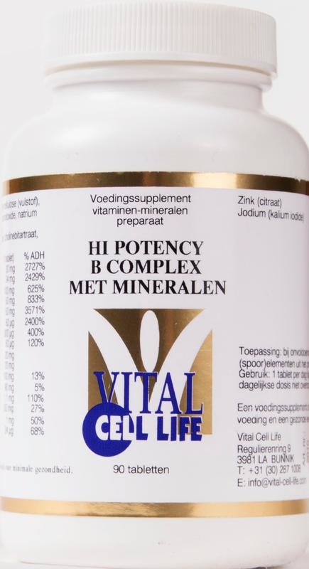 Vital Cell Life Vital Cell Life Hi potency B complex & mineralen (90 tab)