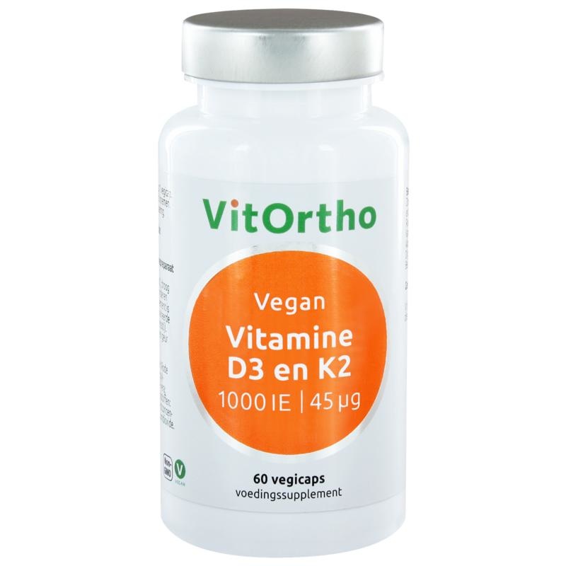 VitOrtho VitOrtho Vitamine D3 1000IE K2 45 mcg (60 vcaps)