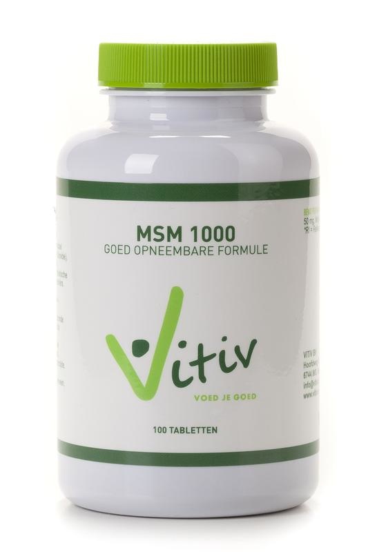 Vitiv MSM 1000 mg (100 tabletten)