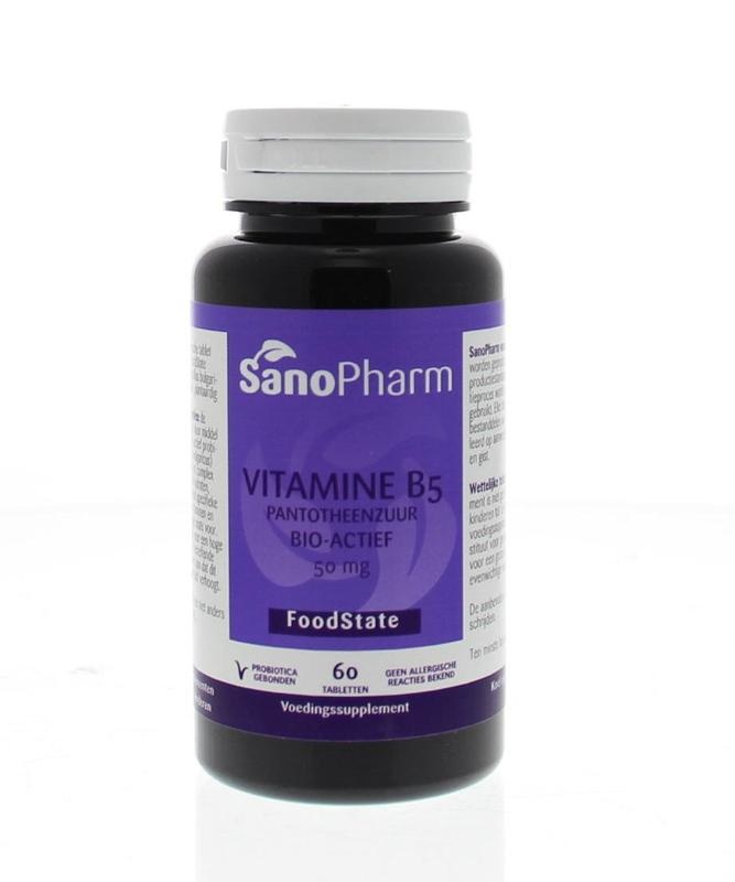 Sanopharm Sanopharm Vitamine B5 pantotheenzuur 100 mg (60 tab)