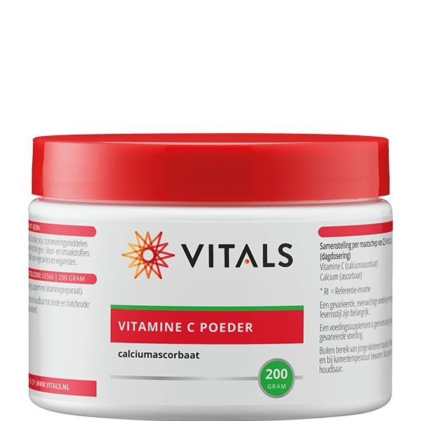 Vitals Vitals Vitamine C poeder (calciumascorbaat) (200 gr)