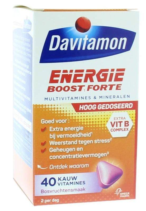 Davitamon Davitamon Extra energie bosvruchten (40 Kauwtab)