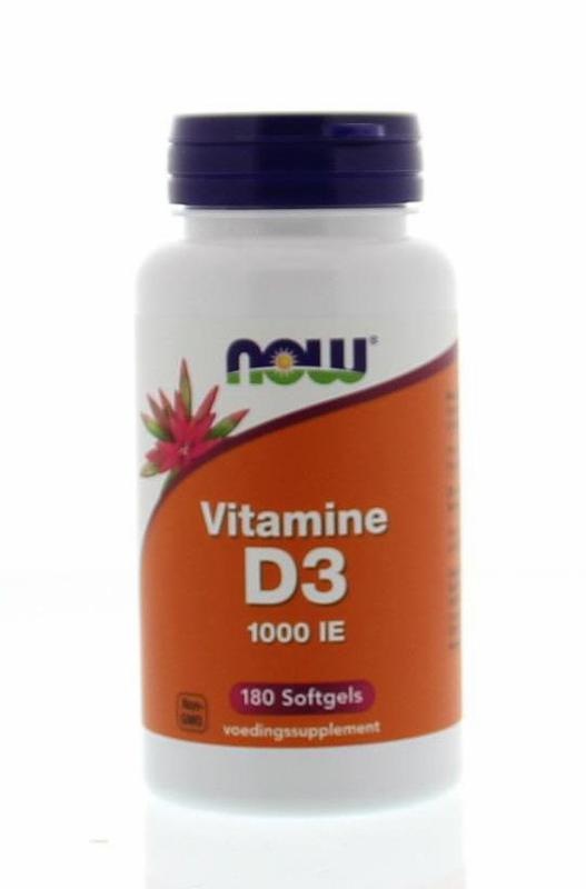 Now NOW Vitamine D3 1000IE (180 softgels)