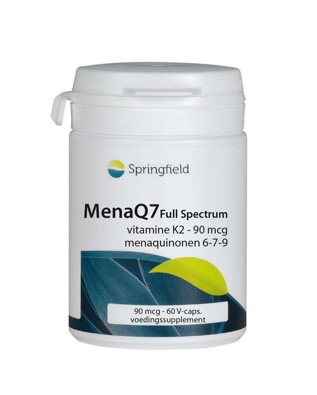 Springfield Springfield MenaQ7 Full Spectrum vitamine K2 90 mcg (60 vega caps)