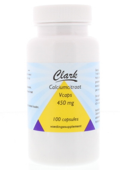 Clark Clark Calcium citraat 450mg (100 vega caps)