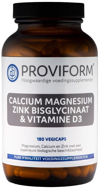 Proviform Proviform Calcium magnesium zink bisglycinaat & D3 (180 vega caps)