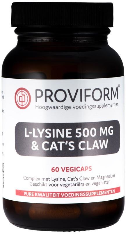 Proviform Proviform L-Lysine 500 mg & cats claw (60 vega caps)