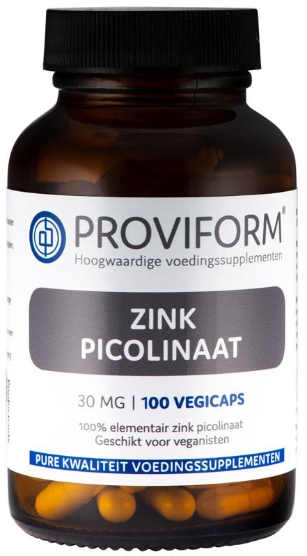 Proviform Proviform Zink picolinaat 30mg (100 vega caps)