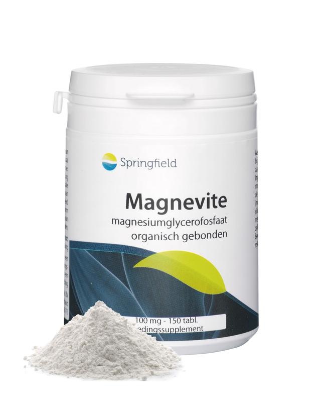 Springfield Springfield Magnevite magnesium glycerofosfaat 100 mg (150 tab)