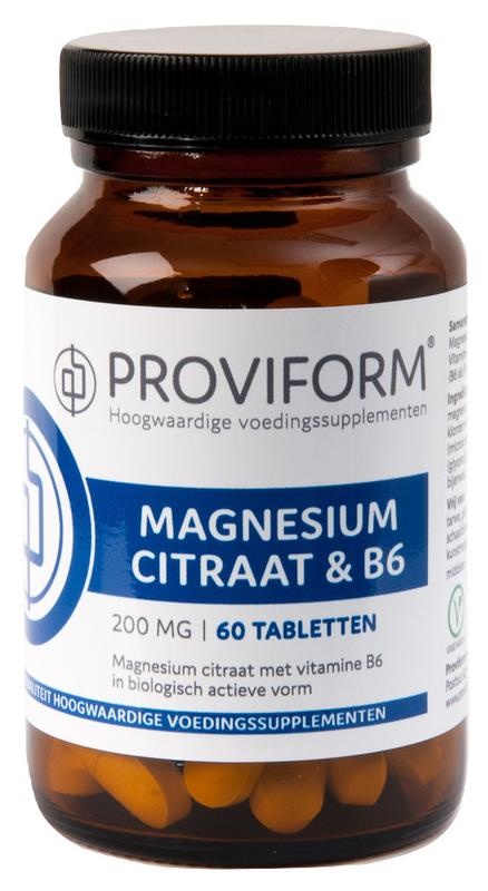 Proviform Proviform Magnesium citraat 200 mg & B6 (60 tab)