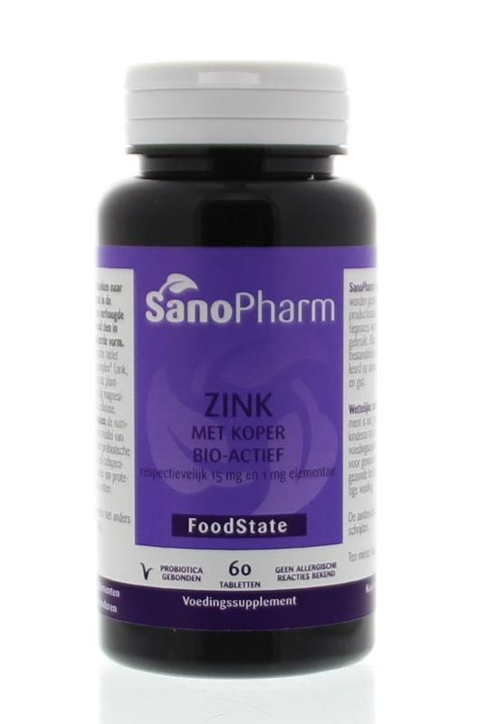 Sanopharm Sanopharm Zink 15mg & koper 1mg (60 tab)