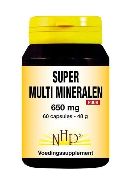 NHP NHP Super multi mineralen 650 mg puur (60 caps)