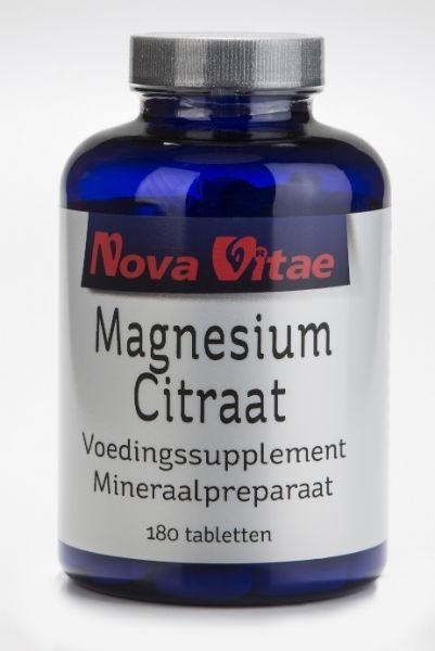 Nova Vitae Nova Vitae Magnesium citraat (180 tab)