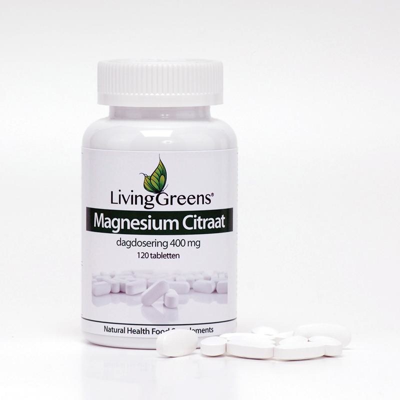 Livinggreens Livinggreens Magnesium citraat 400mg (120 tab)