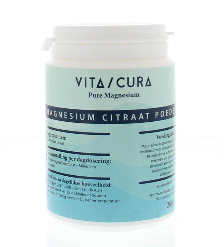 Vitacura Vitacura Magnesium citraat poeder (200 gr)