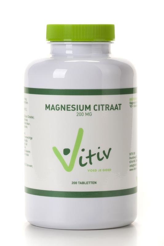 Vitiv Vitiv Magnesium citraat 200 mg (200 tab)