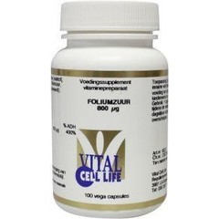 Vital Cell Life Foliumzuur 800 mcg B9 (100 vega caps)