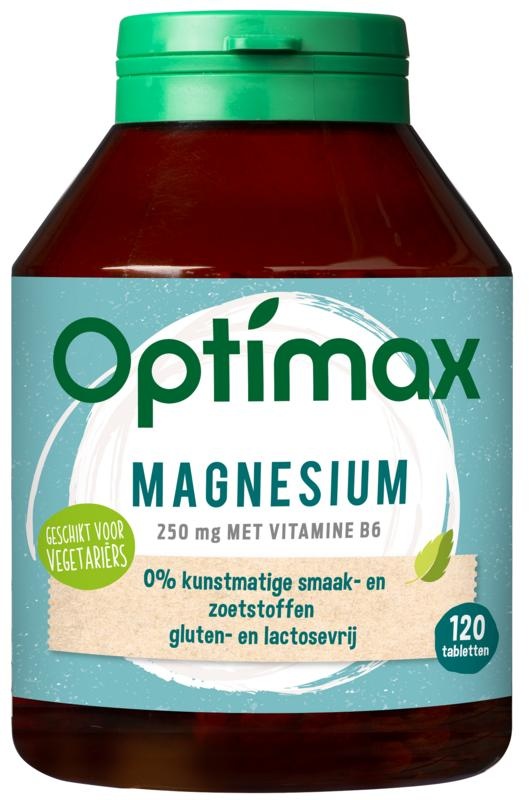 Optimax Optimax Magnesium citraat 250 mg + vit B6 (120 tab)