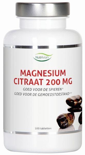 Nutrivian Nutrivian Magnesium citraat 200 mg (100 tab)