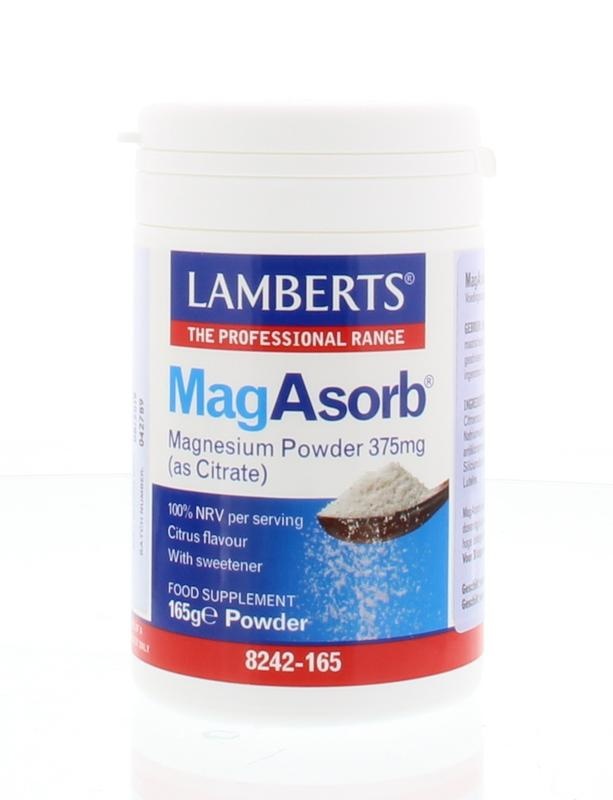 Lamberts Lamberts MagAsorb (magnesium citraat) poeder 375mg (165 gr)