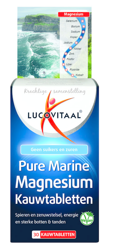 Lucovitaal Lucovitaal Pure marine magnesium (30 Kauwtab)