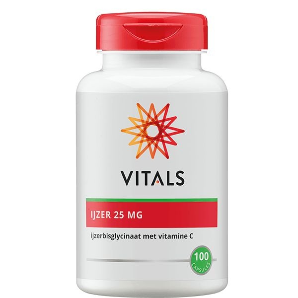 Vitals Vitals IJzer 25 mg met Vitamine C (100 caps)