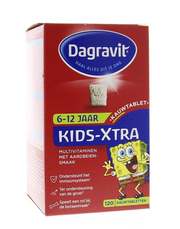 Dagravit Multi kids framboos 6-12 jaar (120 Kauwtabletten) Dagravit Multi kids framboos 6-12 jaar (120 Kauwtabletten)