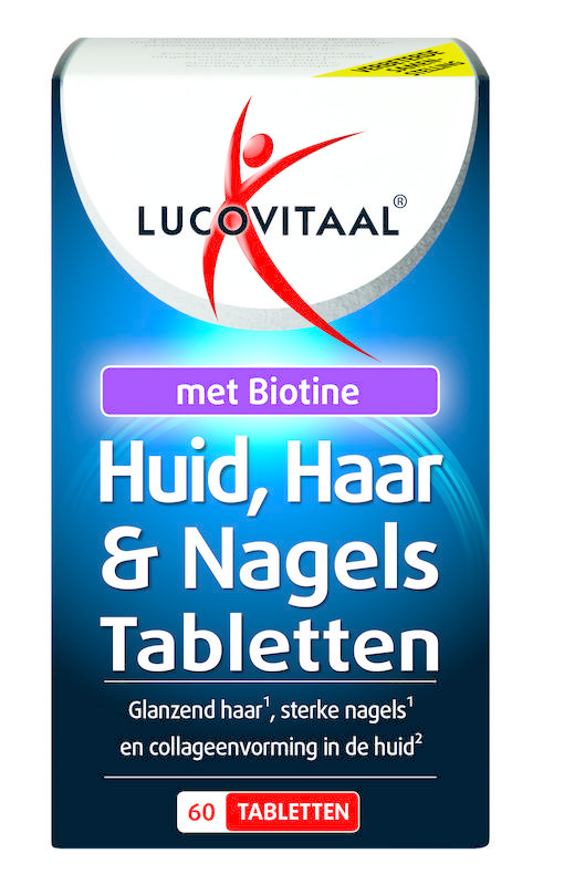 Lucovitaal Huid haar nagels+biotine (60 Tabletten) Lucovitaal Huid haar nagels+biotine (60 Tabletten)