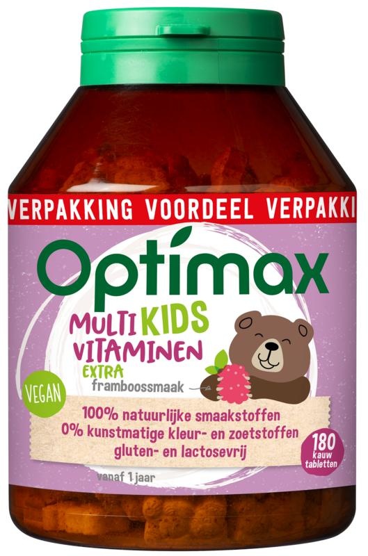 Optimax Optimax Kinder multivit extra (180 Kauwtab)