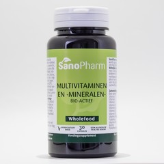 Sanopharm Multivitaminen/mineralen wholefood (30 caps)