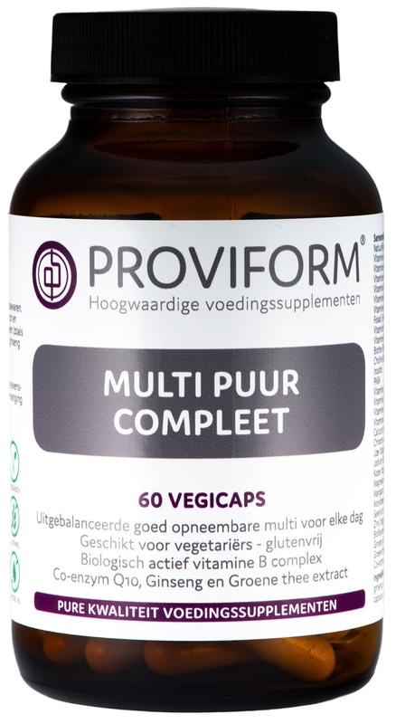 Proviform Multi puur compleet (60 Vegetarische capsules) Proviform Multi puur compleet (60 Vegetarische capsules)
