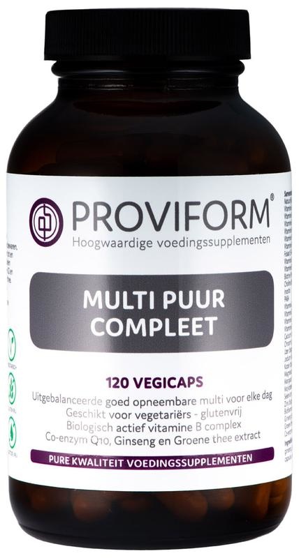 Proviform Multi puur compleet (120 Vegetarische capsules) Proviform Multi puur compleet (120 Vegetarische capsules)