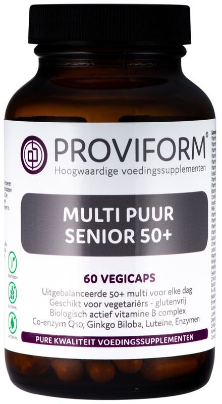Proviform Multi puur senior 50+ (60 Vegetarische capsules) Proviform Multi puur senior 50+ (60 Vegetarische capsules)