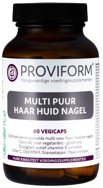 Proviform Proviform Multi puur huid haar nagel (60 vega caps)