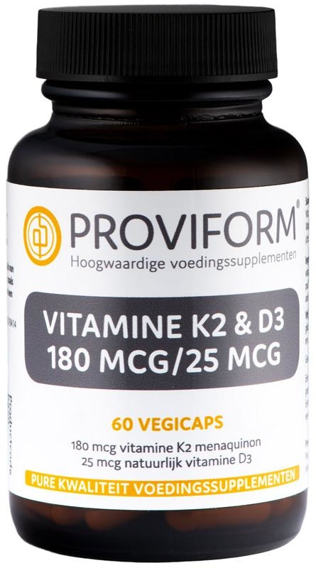 Proviform Proviform Vitamine K2 180mcg & D3 25mcg (60 vega caps)