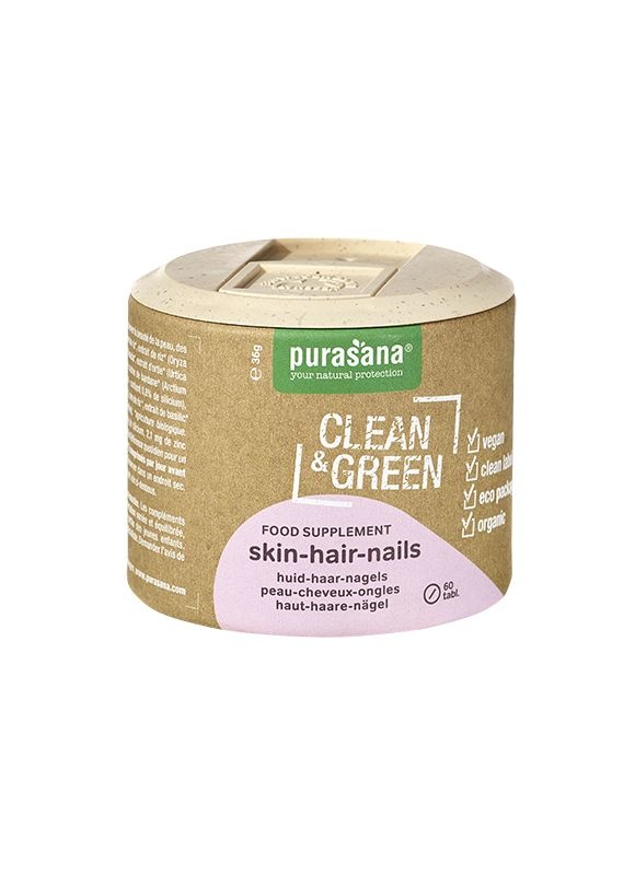 Purasana Purasana Clean & green skin hair nails vegan bio (60 tab)