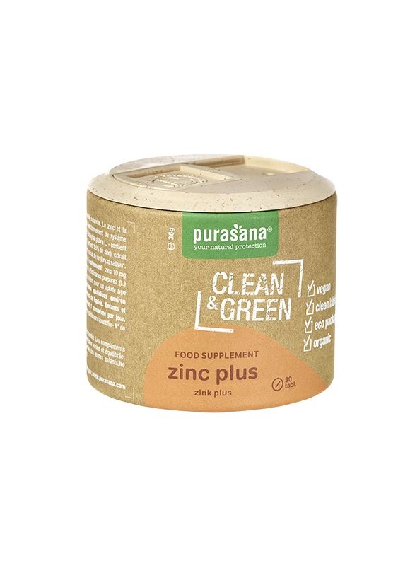 Purasana Purasana Clean & green zinc plus vegan bio (60 tab)