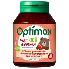 Optimax Kinder multi aardbei (90 Kauwtab)