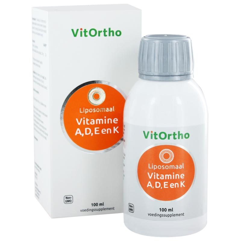 VitOrtho Vitamine A D E en K liposomaal (100 ml) VitOrtho Vitamine A D E en K liposomaal (100 ml)