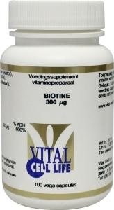 Vital Cell Life Vital Cell Life Biotine 300 mcg (100 vega caps)