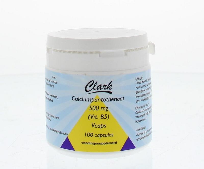 Clark Clark Vitamine B5 pantotheenzuur 500mg (100 vega caps)