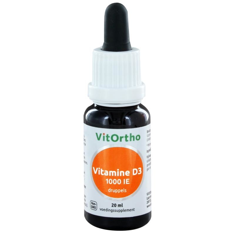 VitOrtho VitOrtho Vitamine D3 1000IE druppels (20 ml)