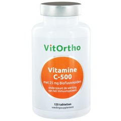VitOrtho Vitamine C-500 met 25 mg bioflavonoiden (120 tab)